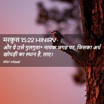 Picture 02 - मरकुस 15:22 HINIRV - और वे उसे गुलगुता* - Bible Verse Picture