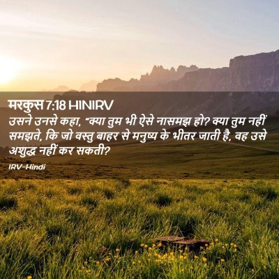 Picture 02 - मरकुस 7:18 HINIRV - उसने उनसे कहा, - Bible Verse Picture