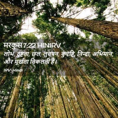 Picture 02 - मरकुस 7:22 HINIRV - लोभ, दुष्टता, छल, - Bible Verse Picture