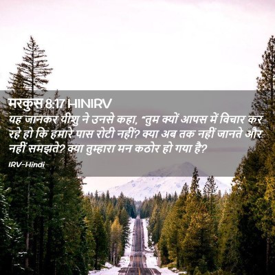 Picture 02 - मरकुस 8:17 HINIRV - यह जानकर यीशु ने - Bible Verse Picture