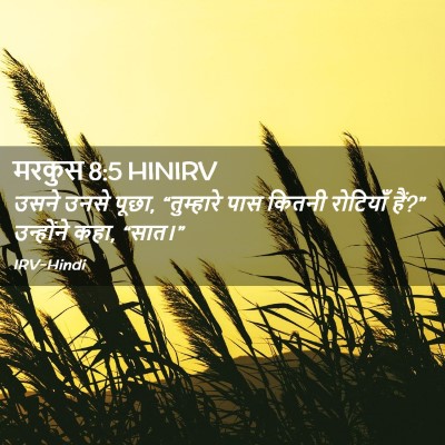 Picture 02 - मरकुस 8:5 HINIRV - उसने उनसे पूछा, - Bible Verse Picture