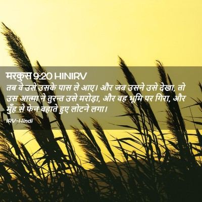 Picture 02 - मरकुस 9:20 HINIRV - तब वे उसे उसके पास - Bible Verse Picture