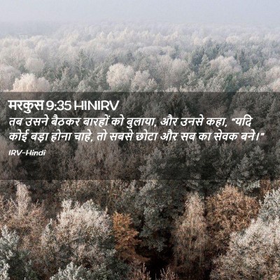 Picture 02 - मरकुस 9:35 HINIRV - तब उसने बैठकर - Bible Verse Picture
