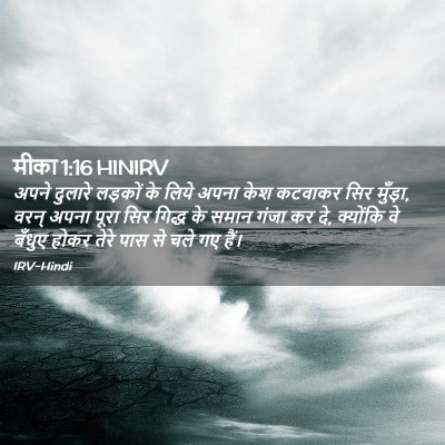 Picture 02 - मीका 1:16 HINIRV - अपने दुलारे - Bible Verse Picture