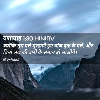 Picture 02 - यशायाह 1:30 HINIRV - क्योंकि तुम पत्ते - Bible Verse Picture