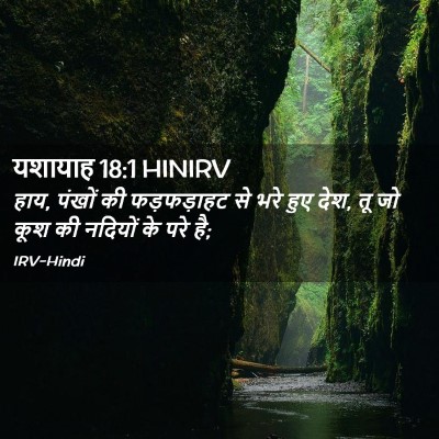 Picture 02 - यशायाह 18:1 HINIRV - हाय, पंखों की - Bible Verse Picture