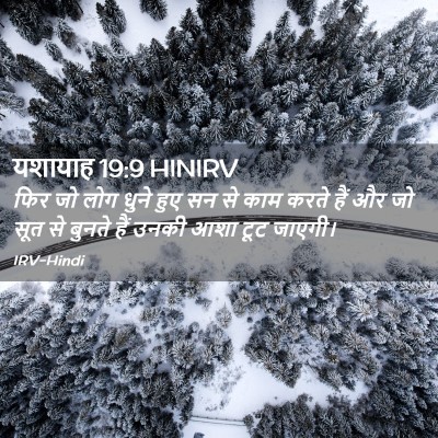 Picture 02 - यशायाह 19:9 HINIRV - फिर जो लोग धुने हुए - Bible Verse Picture