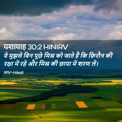 Picture 02 - यशायाह 30:2 HINIRV - वे मुझसे बिन पूछे - Bible Verse Picture