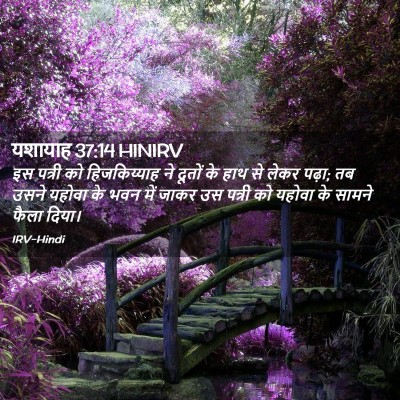 Picture 02 - यशायाह 37:14 HINIRV - इस पत्री को - Bible Verse Picture