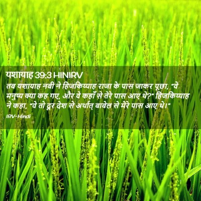Picture 02 - यशायाह 39:3 HINIRV - तब यशायाह नबी ने - Bible Verse Picture