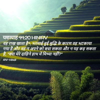 Picture 02 - यशायाह 44:20 HINIRV - वह राख खाता है*; - Bible Verse Picture
