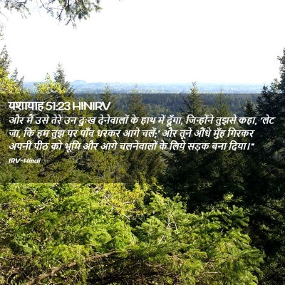 Picture 02 - यशायाह 51:23 HINIRV - और मैं उसे तेरे उन - Bible Verse Picture