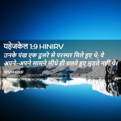 Picture 02 - यहेजकेल 1:9 HINIRV - उनके पंख एक दूसरे - Bible Verse Picture
