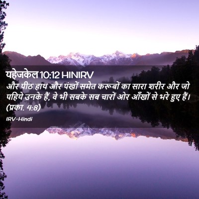 Picture 02 - यहेजकेल 10:12 HINIRV - और पीठ हाथ और पंखों - Bible Verse Picture