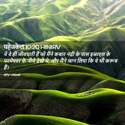 Picture 02 - यहेजकेल 10:20 HINIRV - ये वे ही जीवधारी - Bible Verse Picture