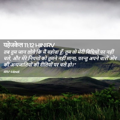 Picture 02 - यहेजकेल 11:12 HINIRV - तब तुम जान लोगे कि - Bible Verse Picture