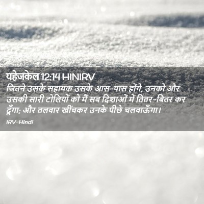 Picture 02 - यहेजकेल 12:14 HINIRV - जितने उसके सहायक - Bible Verse Picture