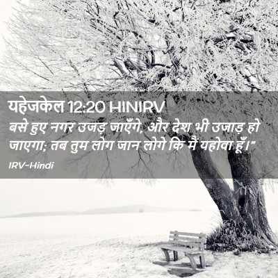 Picture 02 - यहेजकेल 12:20 HINIRV - बसे हुए नगर उजड़ - Bible Verse Picture