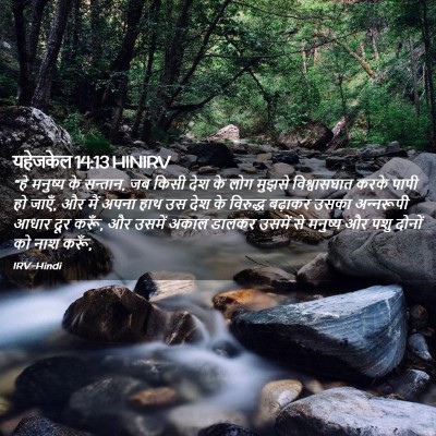 Picture 02 - यहेजकेल 14:13 HINIRV - “हे मनुष्य के - Bible Verse Picture