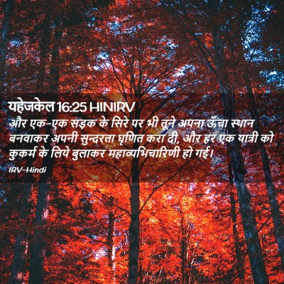 Picture 02 - यहेजकेल 16:25 HINIRV - और एक-एक सड़क के - Bible Verse Picture