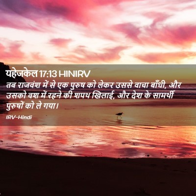Picture 02 - यहेजकेल 17:13 HINIRV - तब राजवंश में से एक - Bible Verse Picture