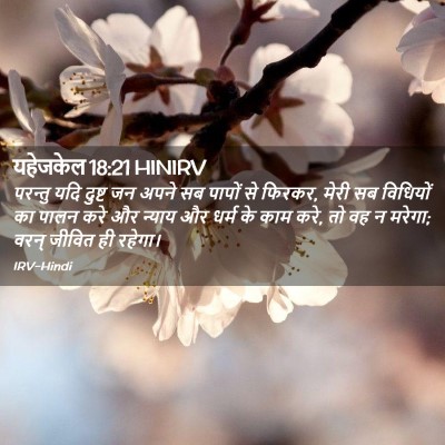 Picture 02 - यहेजकेल 18:21 HINIRV - परन्तु यदि दुष्ट - Bible Verse Picture
