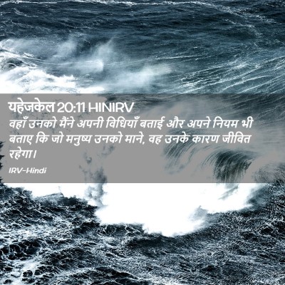 Picture 02 - यहेजकेल 20:11 HINIRV - वहाँ उनको मैंने - Bible Verse Picture