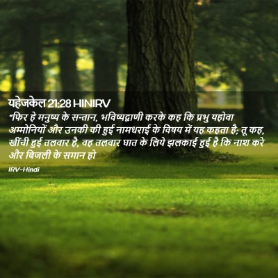 Picture 02 - यहेजकेल 21:28 HINIRV - “फिर हे मनुष्य के - Bible Verse Picture