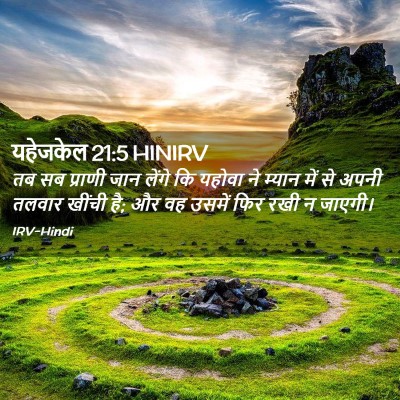 Picture 02 - यहेजकेल 21:5 HINIRV - तब सब प्राणी जान - Bible Verse Picture