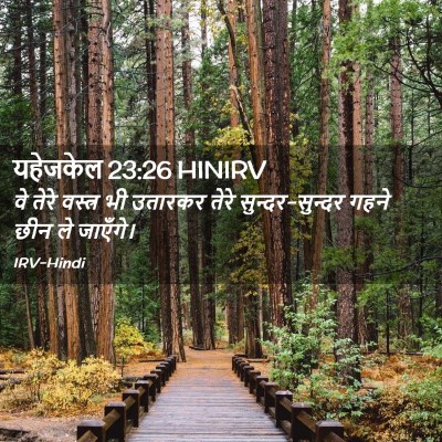 Picture 02 - यहेजकेल 23:26 HINIRV - वे तेरे वस्त्र भी - Bible Verse Picture