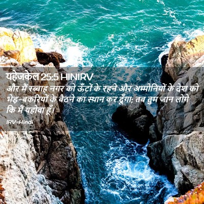 Picture 02 - यहेजकेल 25:5 HINIRV - और मैं रब्‍बाह नगर - Bible Verse Picture