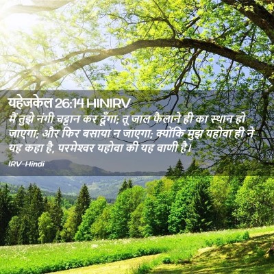Picture 02 - यहेजकेल 26:14 HINIRV - मैं तुझे नंगी - Bible Verse Picture