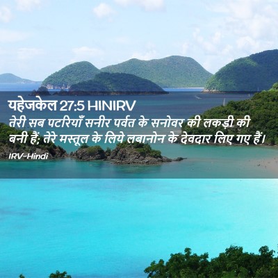 Picture 02 - यहेजकेल 27:5 HINIRV - तेरी सब पटरियाँ - Bible Verse Picture