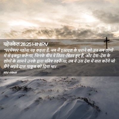 Picture 02 - यहेजकेल 28:25 HINIRV - “परमेश्‍वर यहोवा - Bible Verse Picture