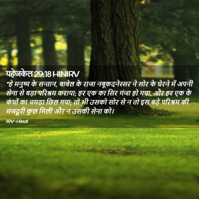 Picture 02 - यहेजकेल 29:18 HINIRV - “हे मनुष्य के - Bible Verse Picture