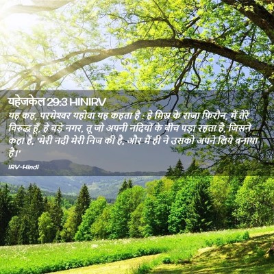 Picture 02 - यहेजकेल 29:3 HINIRV - यह कह, परमेश्‍वर - Bible Verse Picture
