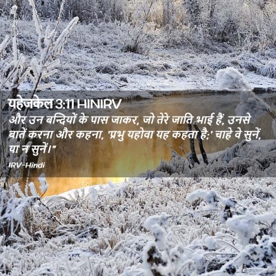 Picture 02 - यहेजकेल 3:11 HINIRV - और उन बन्दियों के - Bible Verse Picture
