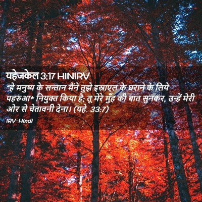 Picture 02 - यहेजकेल 3:17 HINIRV - “हे मनुष्य के - Bible Verse Picture