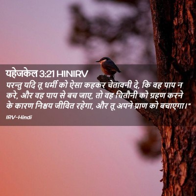 Picture 02 - यहेजकेल 3:21 HINIRV - परन्तु यदि तू - Bible Verse Picture