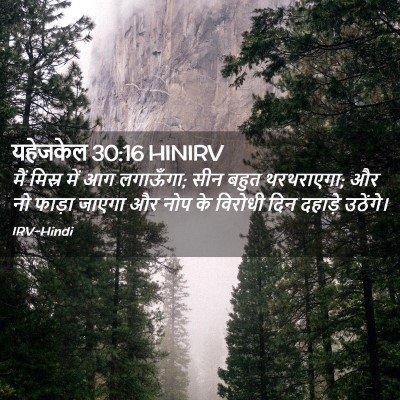 Picture 02 - यहेजकेल 30:16 HINIRV - मैं मिस्र में आग - Bible Verse Picture