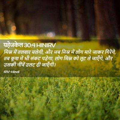 Picture 02 - यहेजकेल 30:4 HINIRV - मिस्र में तलवार - Bible Verse Picture
