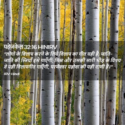 Picture 02 - यहेजकेल 32:16 HINIRV - “लोगों के विलाप - Bible Verse Picture