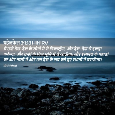 Picture 02 - यहेजकेल 34:13 HINIRV - मैं उन्हें देश-देश - Bible Verse Picture