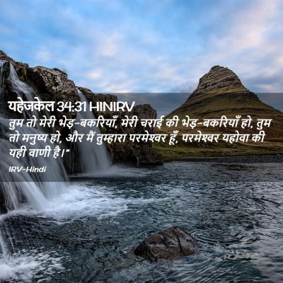 Picture 02 - यहेजकेल 34:31 HINIRV - तुम तो मेरी - Bible Verse Picture