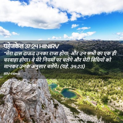 Picture 02 - यहेजकेल 37:24 HINIRV - “मेरा दास दाऊद - Bible Verse Picture