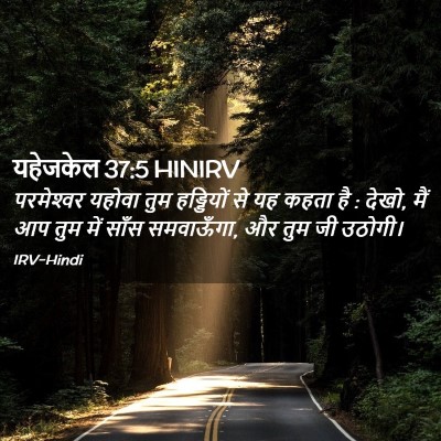 Picture 02 - यहेजकेल 37:5 HINIRV - परमेश्‍वर यहोवा - Bible Verse Picture