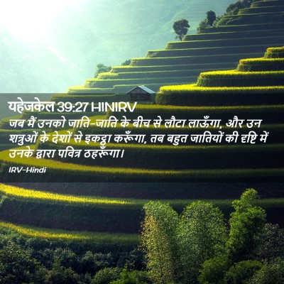 Picture 02 - यहेजकेल 39:27 HINIRV - जब मैं उनको - Bible Verse Picture