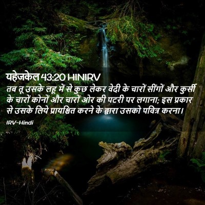 Picture 02 - यहेजकेल 43:20 HINIRV - तब तू उसके लहू में - Bible Verse Picture
