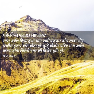 Picture 02 - यहेजकेल 48:20 HINIRV - सारा अर्पण किया - Bible Verse Picture