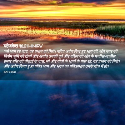 Picture 02 - यहेजकेल 48:21 HINIRV - “जो भाग रह जाए, वह - Bible Verse Picture